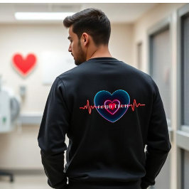 Echo Tech | Herzschlag | Herz mit EKG Sweatshirt