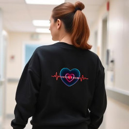 Echo Tech | Herzschlag | Herz mit EKG Sweatshirt