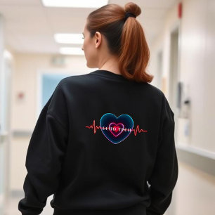 Echo Tech   Herzschlag   Herz mit EKG Sweatshirt
