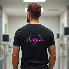 Echo Tech | Herzschlag | Herz mit EKG T-Shirt