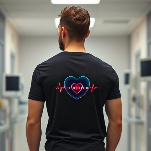 Echo Tech | Herzschlag | Herz mit EKG T-Shirt
