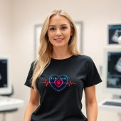 Echo Tech | Herzschlag | Herz mit EKG T-Shirt