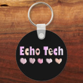Echo Tech PINK HEARTS Design Geschenke Schlüsselanhänger (Vorderseite)