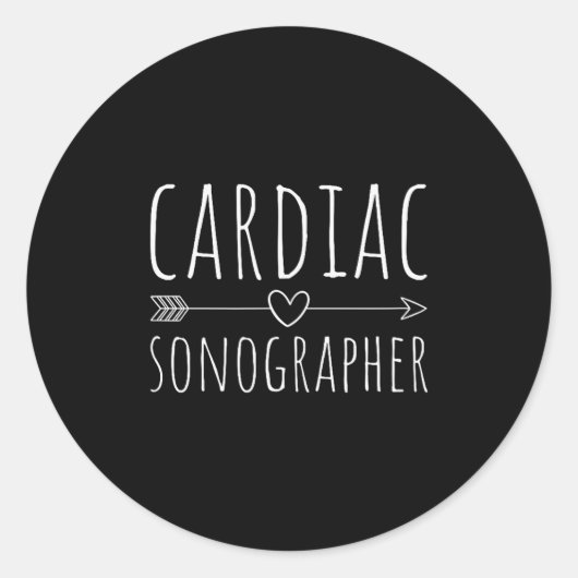 Echo Tech, Rs, Herz-Sonographer Runder Aufkleber (Vorderseite)