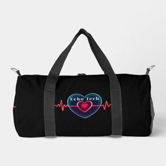 Echo-Technologie | Herzschlag | EKG Duffle Bag (Vorderseite)