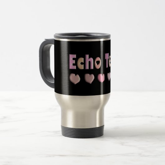 Echo-Technologie ROSA-HERZEN Entwurfs-Geschenke Reisebecher (Vorderseite Links)