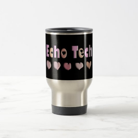 Echo-Technologie ROSA-HERZEN Entwurfs-Geschenke Reisebecher (Mittel)