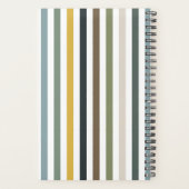 Echo Trails 2026 Planner – Blue/Green Hues Stripes Planer (Rückseite)