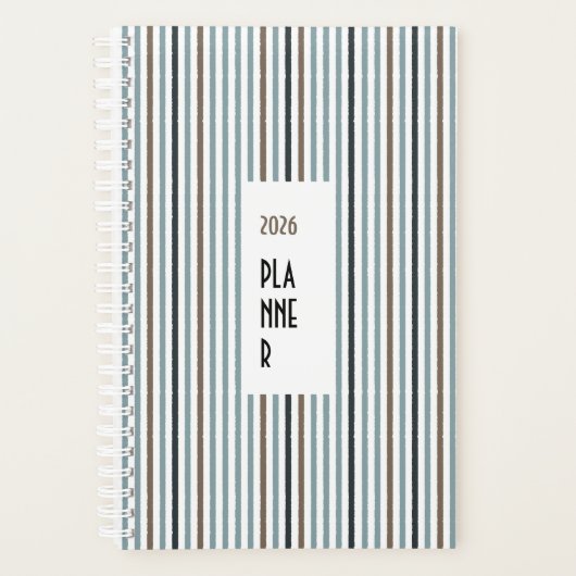 Echo Trails 2026 Planner – Blue Stripes Planer (Vorderseite)