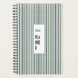 Echo Trails 2026 Planner – Matcha Green Stripes Planer