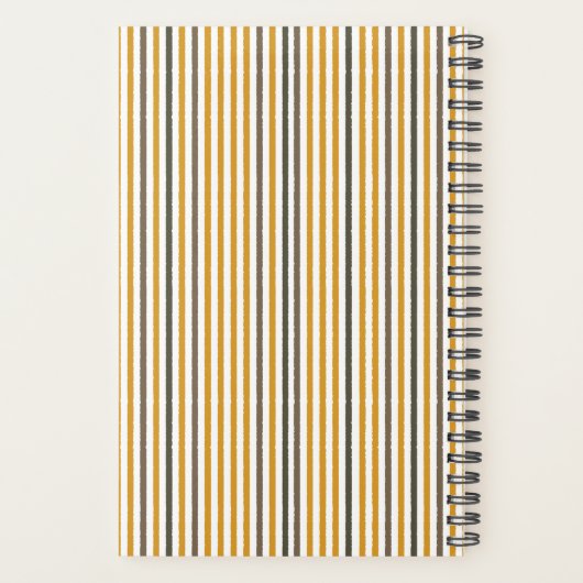 Echo Trails 2026 Planner – Mustard Stripes Planer (Rückseite)