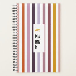 Echo Trails 2026 Planner – Pink Hues Stripes Planer