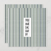 Echo Trails Custom Card - Green Matcha Stripes Einladung (Vorne/Hinten)