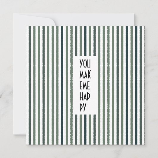 Echo Trails Custom Card - Green Matcha Stripes Einladung (Vorderseite)