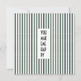 Echo Trails Custom Card - Green Matcha Stripes Einladung