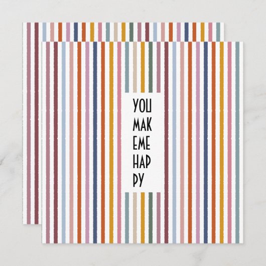 Echo Trails Custom Card - Multicolor Stripes Einladung (Vorne/Hinten)