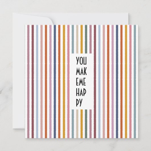 Echo Trails Custom Card - Multicolor Stripes Einladung (Vorderseite)