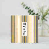 Echo Trails Custom Card - Mustard Yellow Streifen Einladung (Stehend Vorderseite)