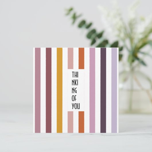 Echo Trails Custom Card - Pink Hues Stripes Einladung (Stehend Vorderseite)