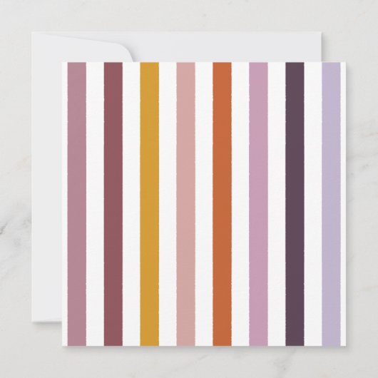 Echo Trails Custom Card - Pink Hues Stripes Einladung (Rückseite)