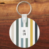 Echo Trails Custom Metal Keyring - Blau/Grün Hues Schlüsselanhänger (Rückseite)