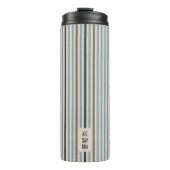 Echo Trails Custom Thermal Tumbler - Blue Stripes Thermosbecher (Vorderseite)