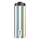Echo Trails Custom Tumbler - Blaue/grüne Hues Thermosbecher (Vorderseite)