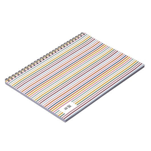 Echo Trails Multicolor Striping Journal Notizblock (Linke Seite)