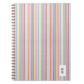 Echo Trails Multicolor Striping Journal Notizblock (Vorderseite)