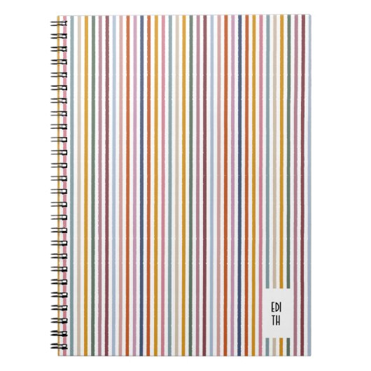 Echo Trails Multicolor Striping Journal Notizblock (Vorderseite)