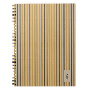 Echo Trails Mustard & Neutral Striping Journal Notizblock