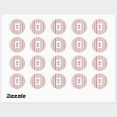 Echo Trails Round Stickers - Rosa Streifen (Blatt)