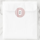 Echo Trails Round Stickers - Rosa Streifen (Tasche)