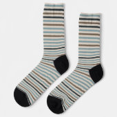 Echo Trails Strickte Nachhaltige Socken - blau (Linkes Detail)