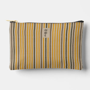 Echo Trails Stripes Accessory Pouch - Senf Zubehörtasche