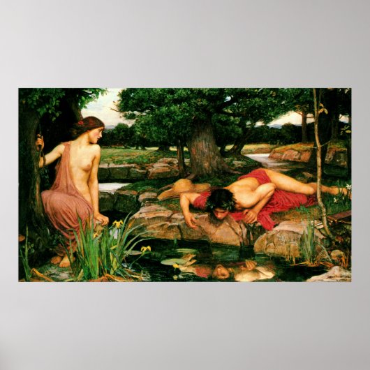 Echo und Narcissus (1903) ~ Kunsthandwerkliche Lei Poster (Vorne)