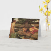 Echo und Narcissus schöne Kunst Karte (Gelbe Blume)