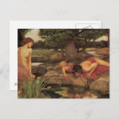 Echo und Narcissus schöne Kunst Postkarte (Vorne/Hinten)