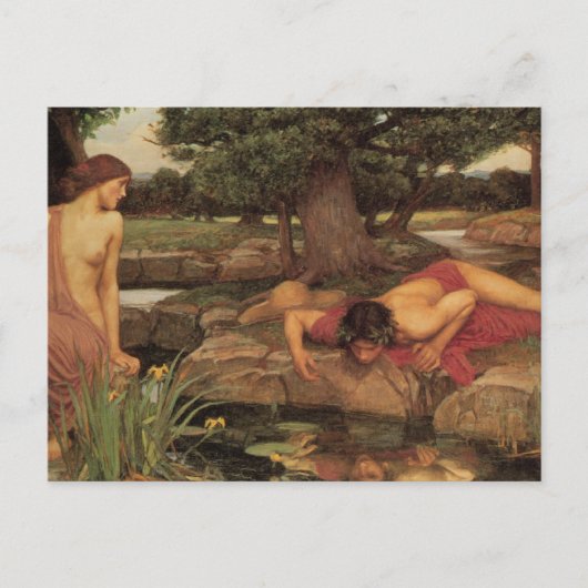 Echo und Narcissus schöne Kunst Postkarte (Vorderseite)