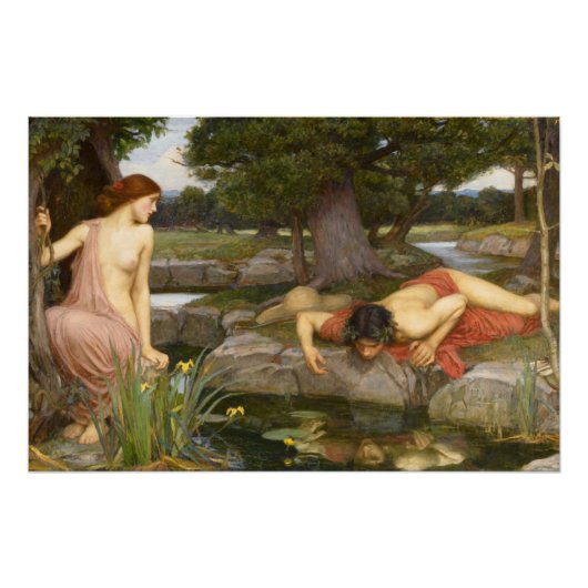 Echo und Narcissus von John William Waterhouse Poster (Vorderseite)