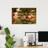 Echo und Narziss von John William Waterhouse Poster (Heimbüro)