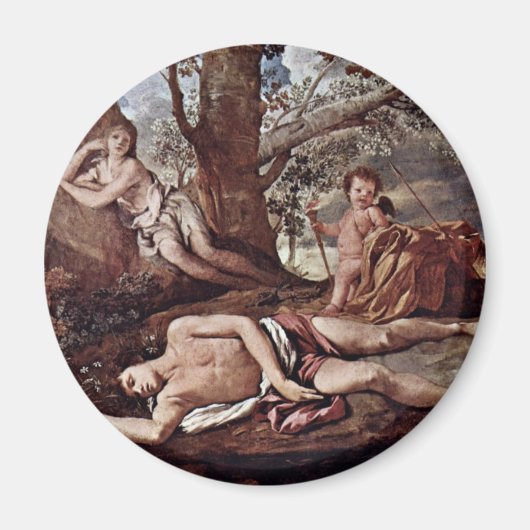 Echo und Narziss von Poussin Nicolas Magnet (Vorne)