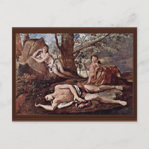 Echo und Narziss von Poussin Nicolas Postkarte