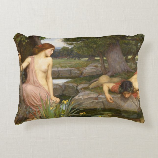 Echo und Narzisse durch John William Waterhouse Zierkissen (Vorderseite)