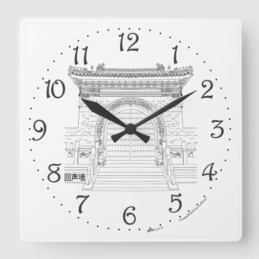 Echo Wand Gate Wanduhr (Vorderseite)