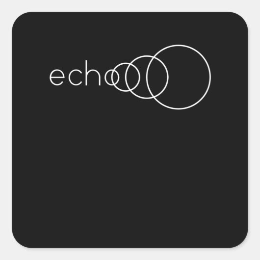 Echo Word Picture Word Echo Quadratischer Aufkleber (Vorderseite)
