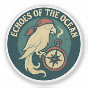 Echoes des Ozean-Piratenpappageien Aufkleber