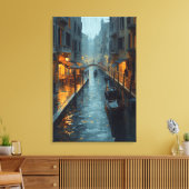 Echoes in Gold – The Painted Rainy Night of Venice Leinwanddruck (Insitu (Wohnzimmer))