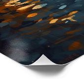 Echoes in Gold – The Painted Rainy Night of Venice Poster (Ecke)