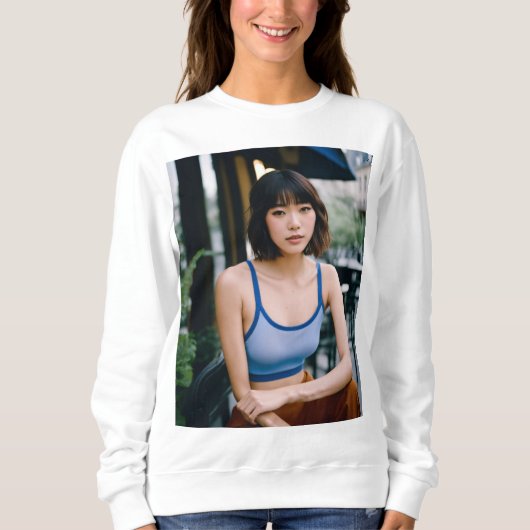 Echoes in Linienkonturen von Emotion Gerahmt Whisp Sweatshirt (Vorderseite)